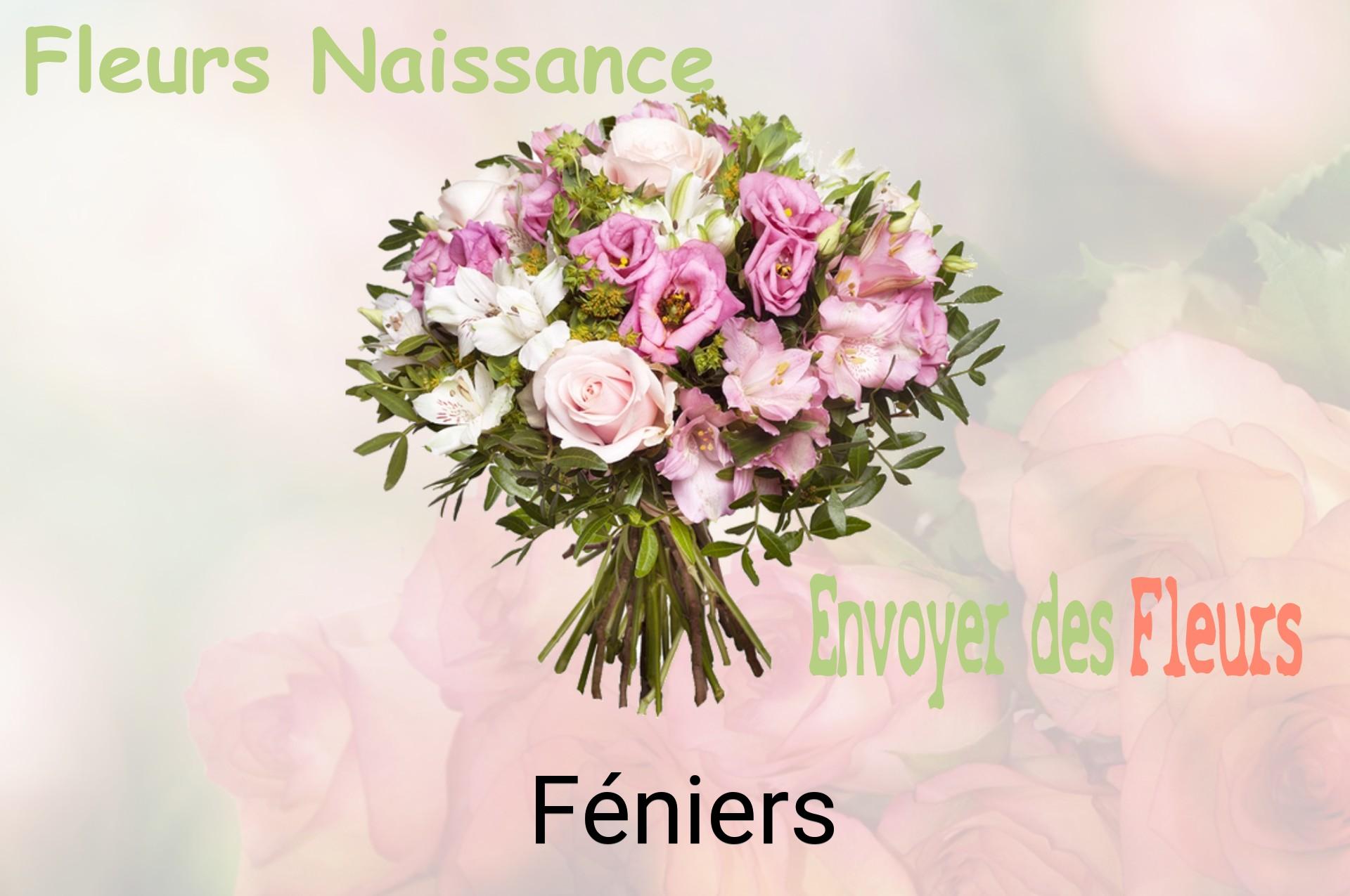 Bouquet de fleurs de naissance livré à Féniers